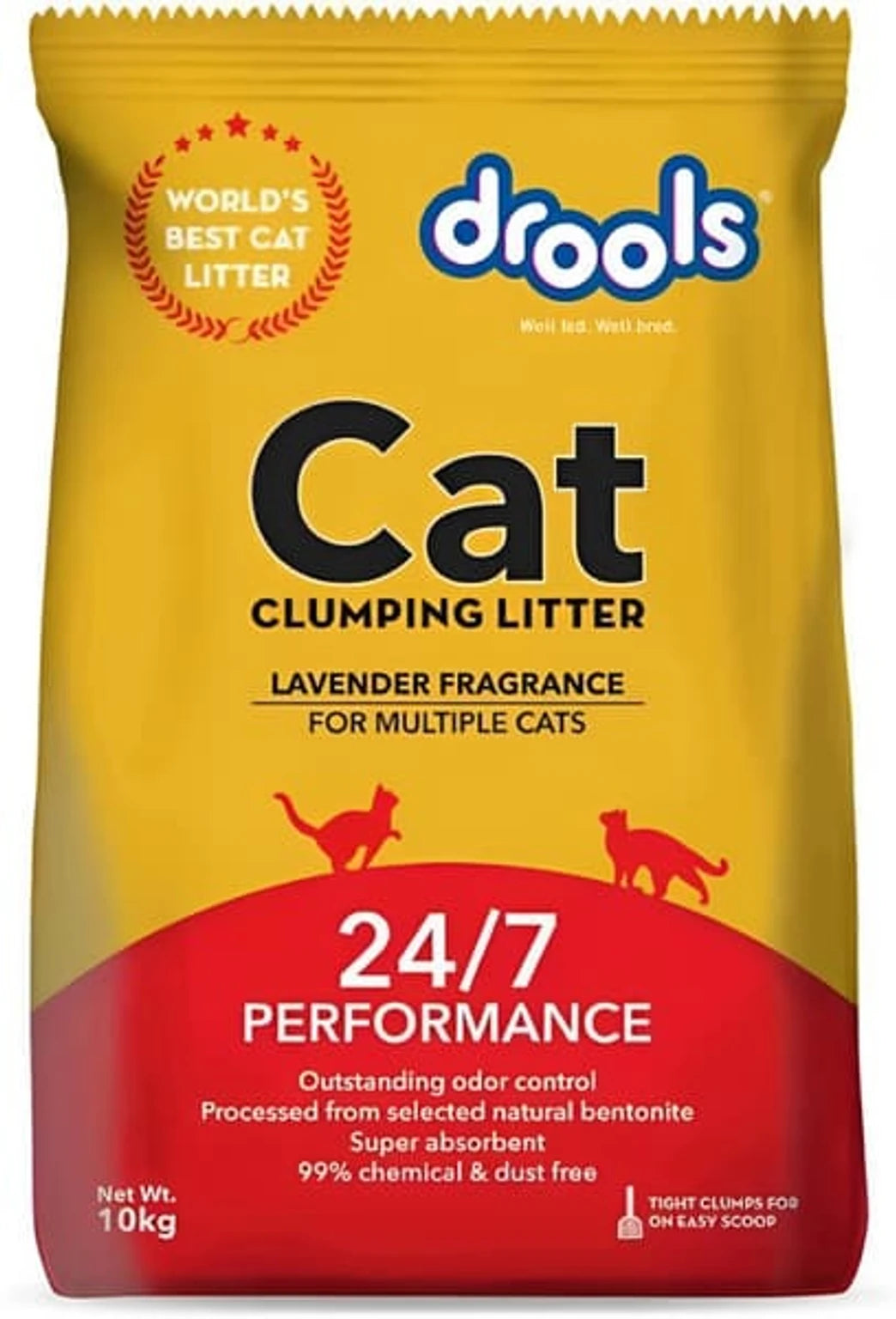Drools clumping lavender ance cat litter 10000 gm