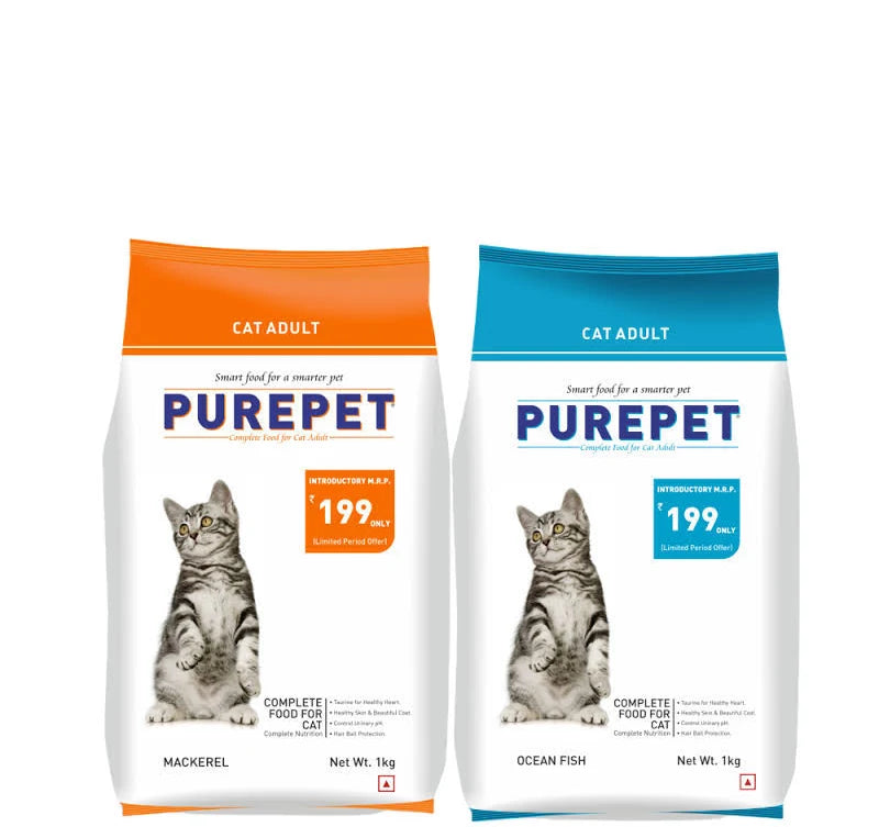 Purepet mackerel and ocea t dry food combo 1kg 1kg