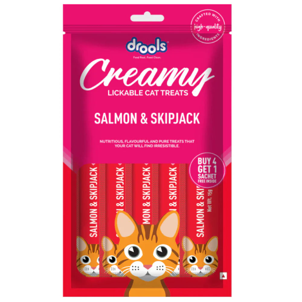 Drools creamy salmon skipjack 5stk