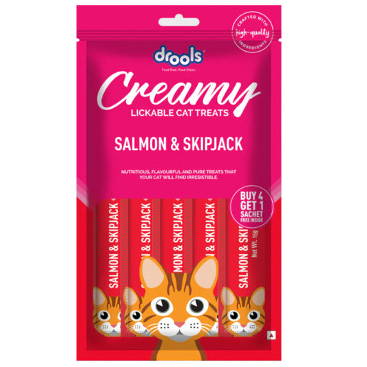 Drools creamy salmon skipjack 5stk