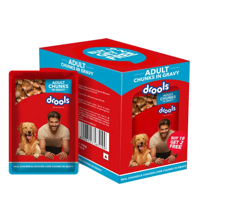 Drools dog chicken gravy 10 2 60gm