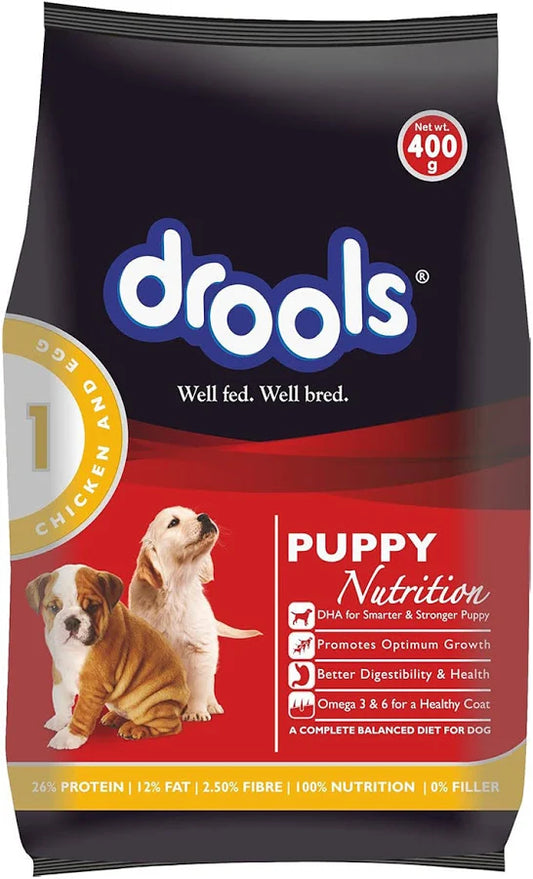 Drools puppy chicken egg 400gm