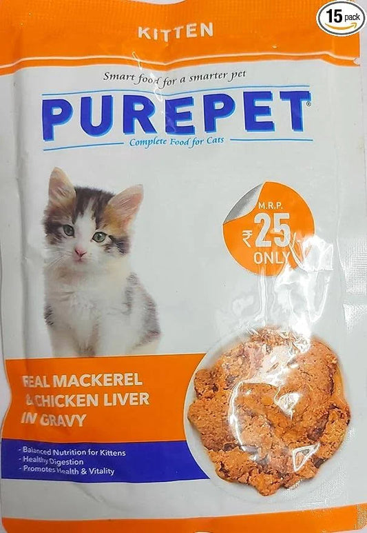 Purepet kitten real mackerel gravy 50gm