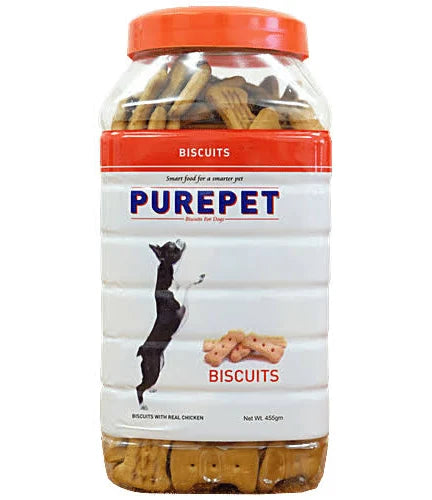 Purepet treat chicken flav 455gm